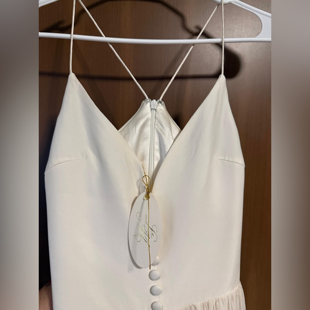 NWT- LEANNE‎ MARSHALL Elegant Ivory maxi Dress Size: 0 - Picture 10 of 16